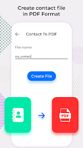 Contact Backup: PDF Text & VCF screenshot