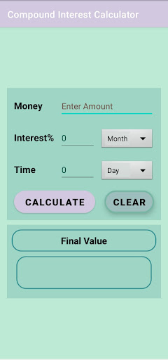 Android application Compound Interest Calculator screenshort