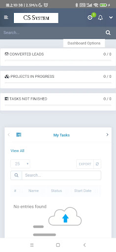 Android application CS CRM screenshort