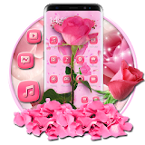 3d pink rose theme icon