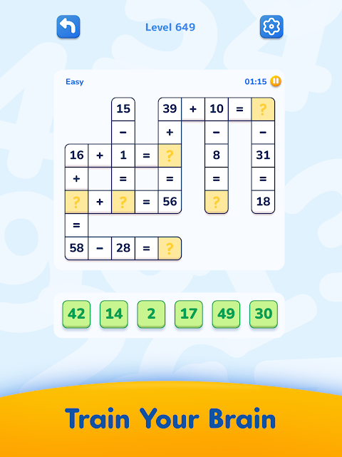 Math Crossword 数字ゲーム, ナンバーパズルのおすすめ画像5