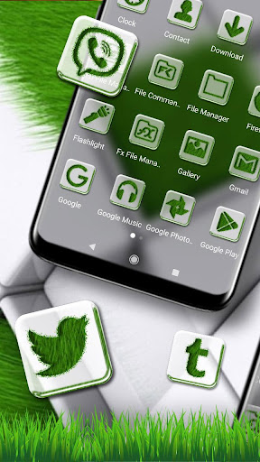 Grass Lawn 3D Tiles Theme Screen 2