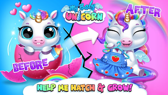 My Baby Unicorn - Virtual Pony Pet Care & Dress Up  Screenshots 1