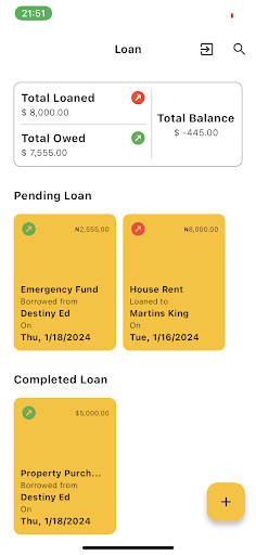 Loan Manager Screen 2