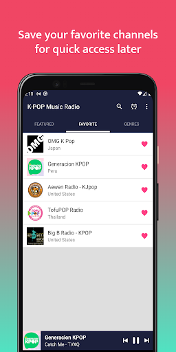 Android application K-POP Music Radio screenshort