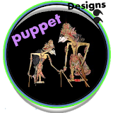 Indonesian puppet art crafts icon