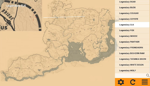 RDR2 Animal Map