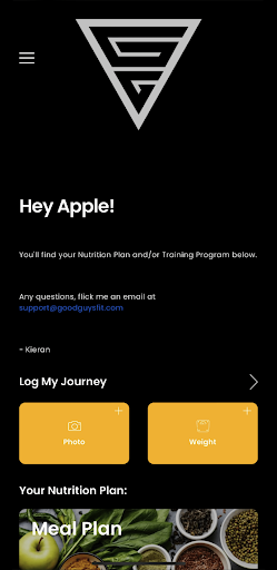 Android application Good Guys Fitness screenshort