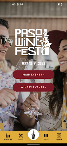 Android application Paso Wine Fest screenshort