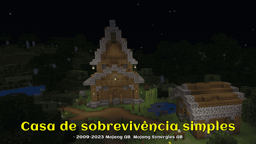 Casa na montanha para usar no começo do survival do Minecraft