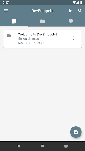 DevSnippets Screen 2