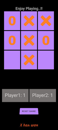 Android application TIKTAKTOE screenshort