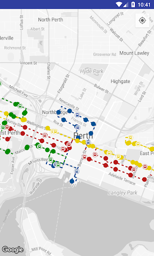 Android application Perth CAT Bus Tracker screenshort