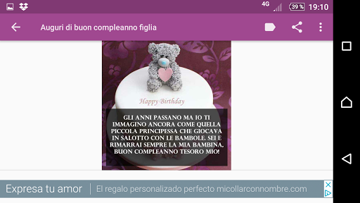 Compleanno Alla Adorata Figlia