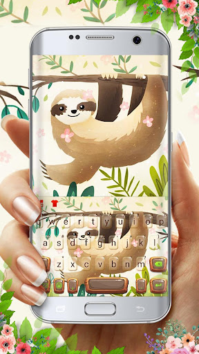 Android application Smiling Sloth Keyboard Theme screenshort