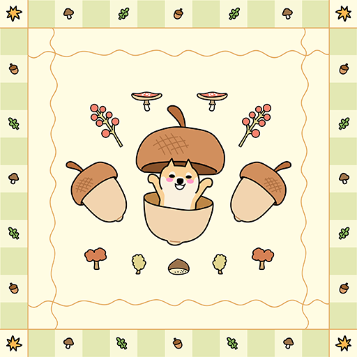 카카오톡 테마 - 뭘봐 시바_가을 도토리 시바 logo