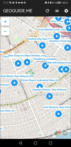 Android application GeoGuideMe screenshort