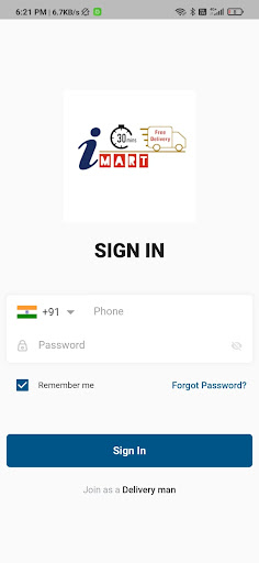 Android application iMART DP screenshort