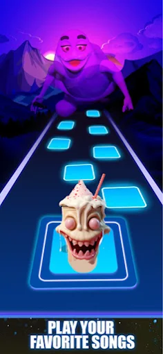 Grimace Shake Scary Tiles Hop - Screenshot 1