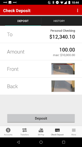 Android application University of Nebraska FCU screenshort