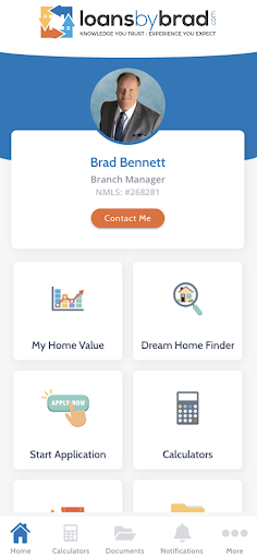 Android application Loans By Brad screenshort