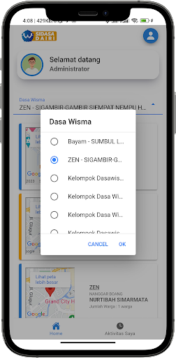 SIDASA Dairi Mobile Screen 2