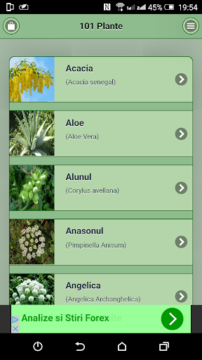 Android application 101Plante screenshort