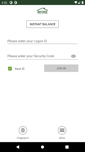 Home Federal Credit Union Screen 2