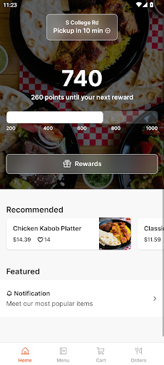Android application Peño Mediterranean Grill screenshort