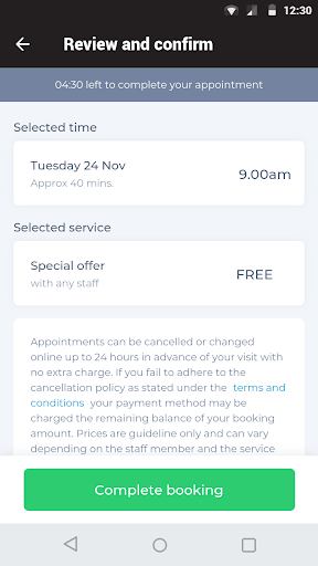 HK Salon app Screen 3