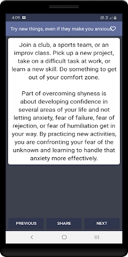 How to overcome shyness Screen 2
