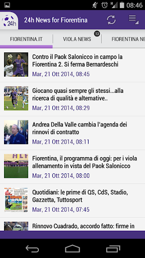 24h News for Fiorentina Screen 2