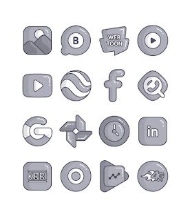 Rock - Black Icon Pack Skjermbilde