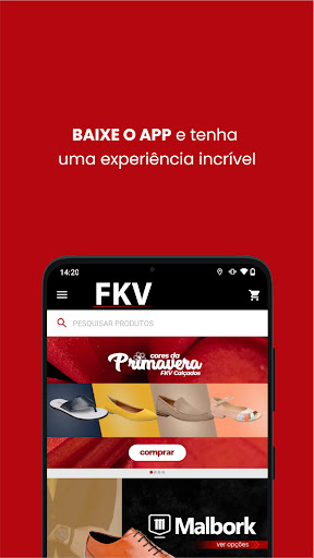 Android application FKV Calçados screenshort