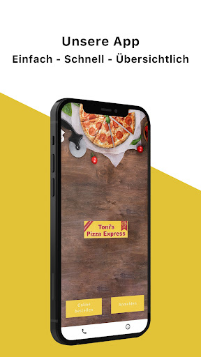 Android application Tonis Pizza Express screenshort