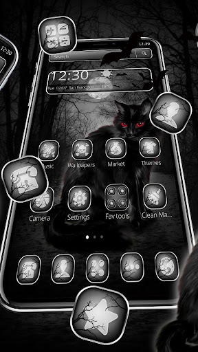 Black Devil Cat Theme