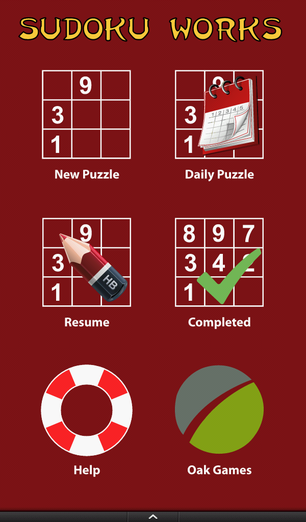 Android application Sudoku Works screenshort