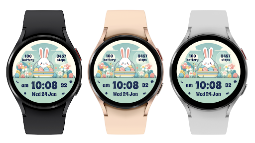 AZ283 Easter Bunny Watch Face screenshot 5