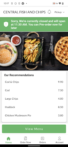 CENTRAL FISH AND CHIPS Screen 2