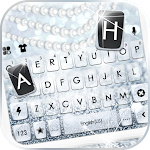 Cover Image of Download Silver Sparkles Keyboard Backg  APK