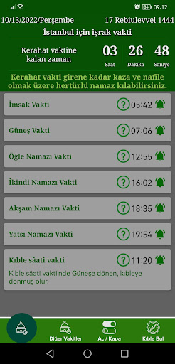 Android application Namaz Vakti Uyarıları ve Kıble screenshort