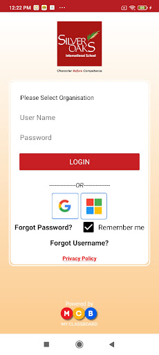 Silver Oaks Parent Portal Screen 2