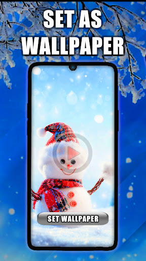 Android application Snowman Live Wallpaper screenshort