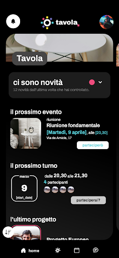 Android application Tavola screenshort