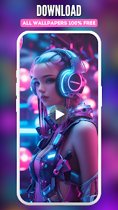 Neon Video Live Wallpaper 4K