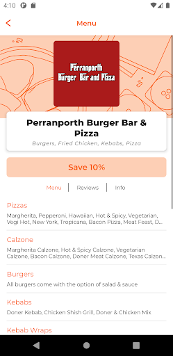 Perranporth Burger Bar & Pizza Screen 2