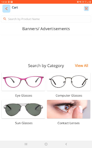 Android application LensMart EyeCare screenshort