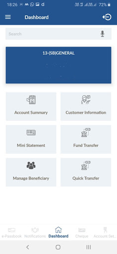 Arvind Sahakari Bank Ltd., Mob Screen 2
