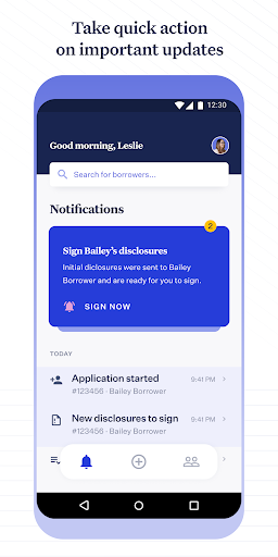 Android application Blend Loan Officer screenshort