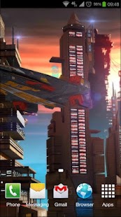 Space Cityscape 3D LWP 스크린샷